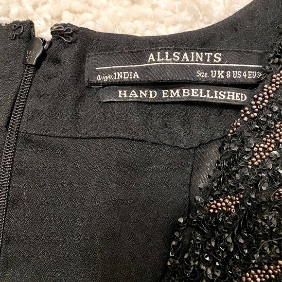 AllSaints Hand Embellished Beaded Dress - Picture 3 of 3